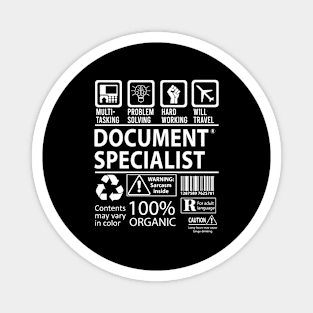 Document Specialist T Shirt - MultiTasking Certified Job Gift Item Tee Magnet